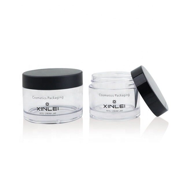 2oz 60g PETG round plastic cosmetic jar with lid lip scrub container 60ml lip balm jar