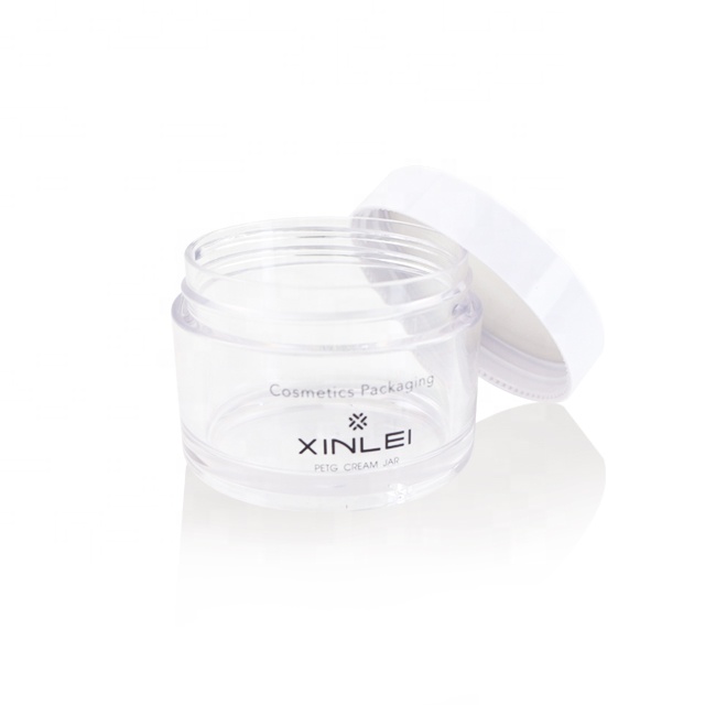 2oz 60g PETG round plastic cosmetic jar with lid lip scrub container 60ml lip balm jar