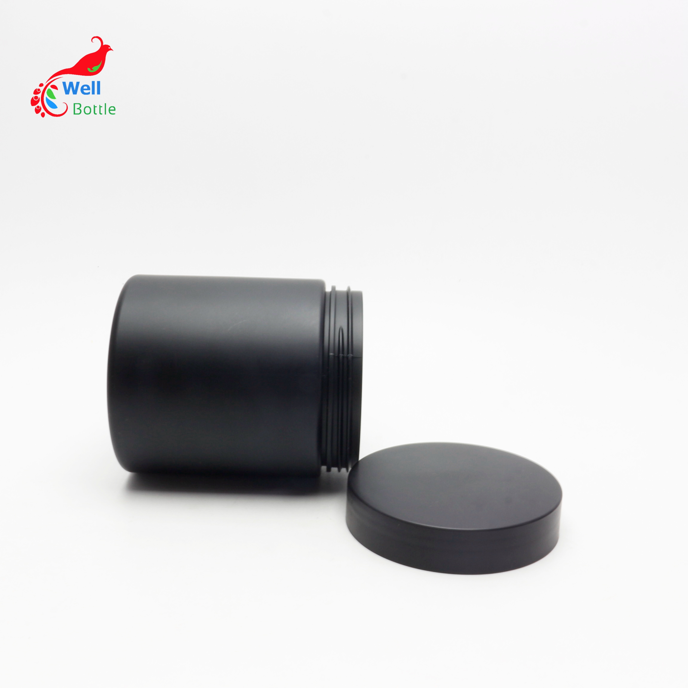 2oz 60ml 100ml 150ml 200ml 200g 8oz 250g 300ml 400g 400ml 500ml 1000ml 50g pet cosmetic matte black plastic jar 250g plastic-70A
