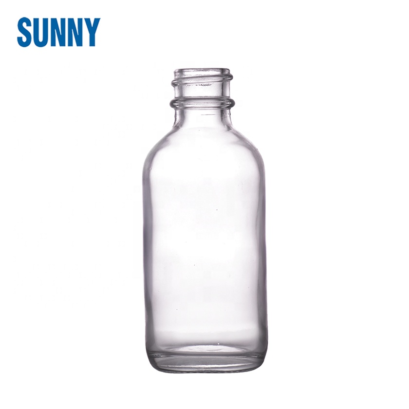 2oz 60ml Amber Boston Round Glass Dropper Bottle with lid