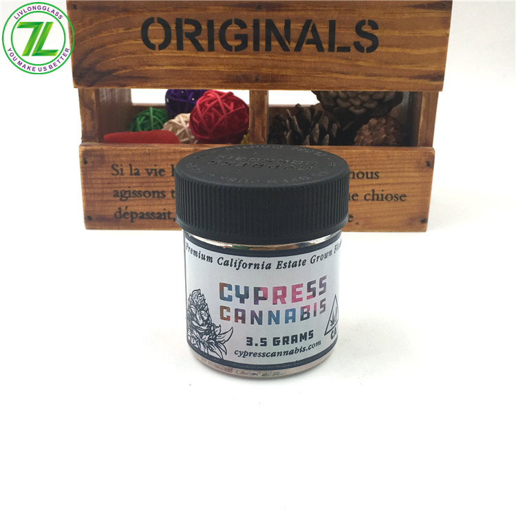 2oz 60ml Child Proof Jar Glass Weeds Jar With Child Resistant Lid