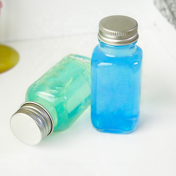 2oz 60ml Clear Mini Bottle Juice Shot Glass With White Plastic Cap For Juice Cleanse Kombucha