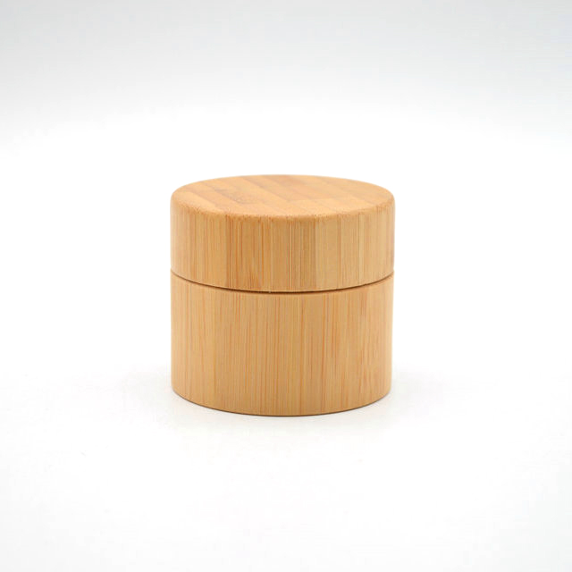 2oz 60ml Round Bamboo Container for Beauty Products, Cosmetic, Lotion
