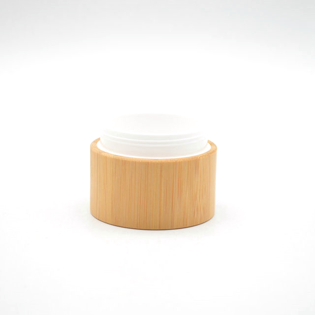 2oz 60ml Round Bamboo Container for Beauty Products, Cosmetic, Lotion