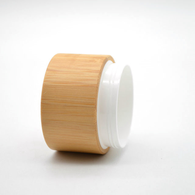 2oz 60ml Round Bamboo Container for Beauty Products, Cosmetic, Lotion