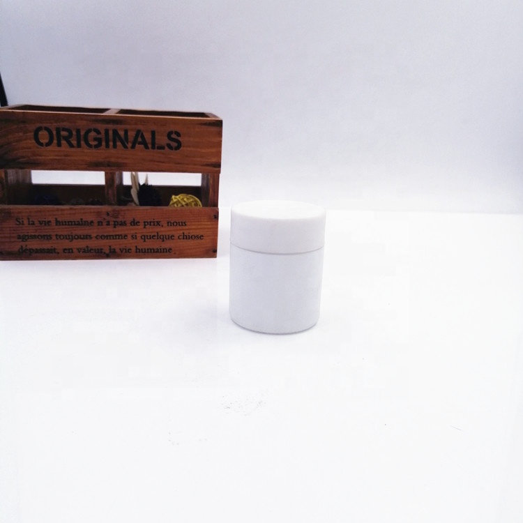 2oz 60ml Safe vitamin pack eco wide mouth clear care glass jar herb weeds storage bottle with matte white color child proof lid