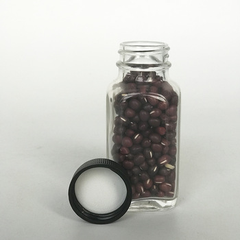 2oz 60ml Small Square Glass Bottle Mini Storage Jars