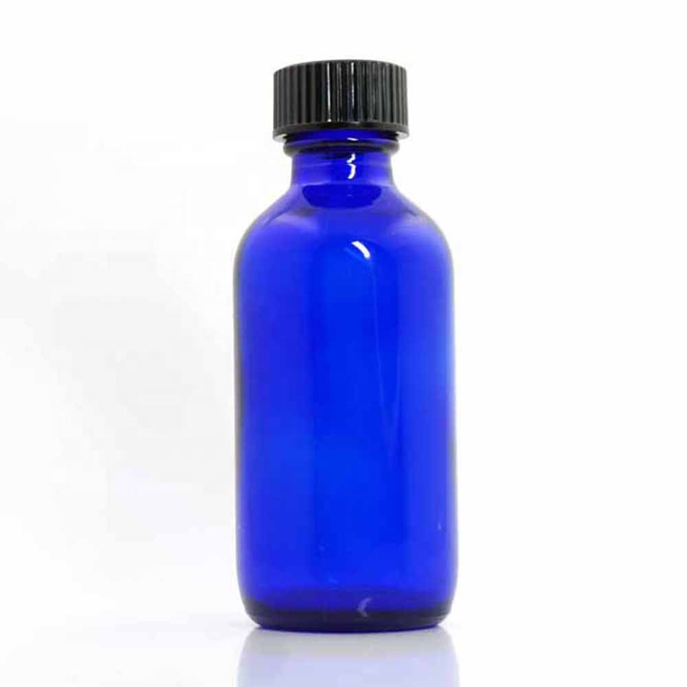 2oz 60ml coblat blue glass bottle boston round spray pump bottle for cosmetic skincare packaging