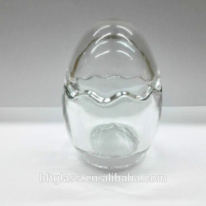 2oz 60ml mini crystal egg shaped glass jar for pudding chocolate cake candy