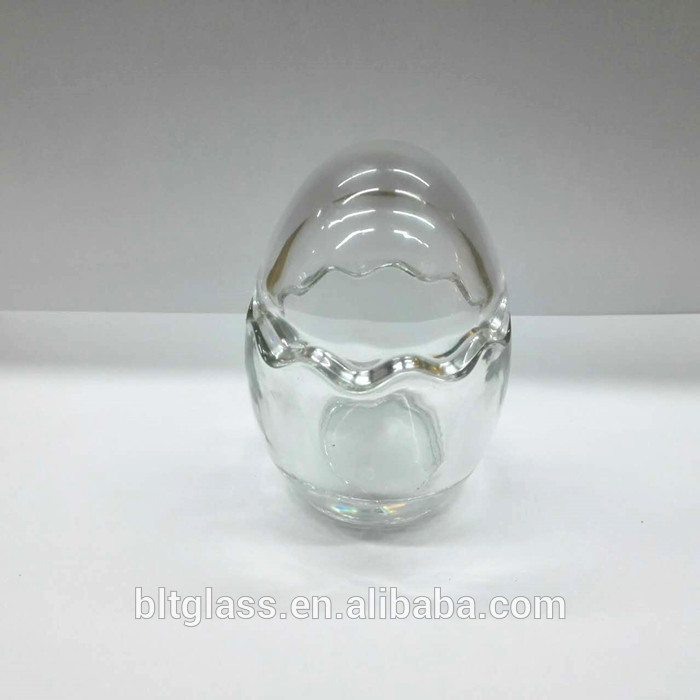 2oz 60ml mini crystal egg shaped glass jar for pudding chocolate cake candy