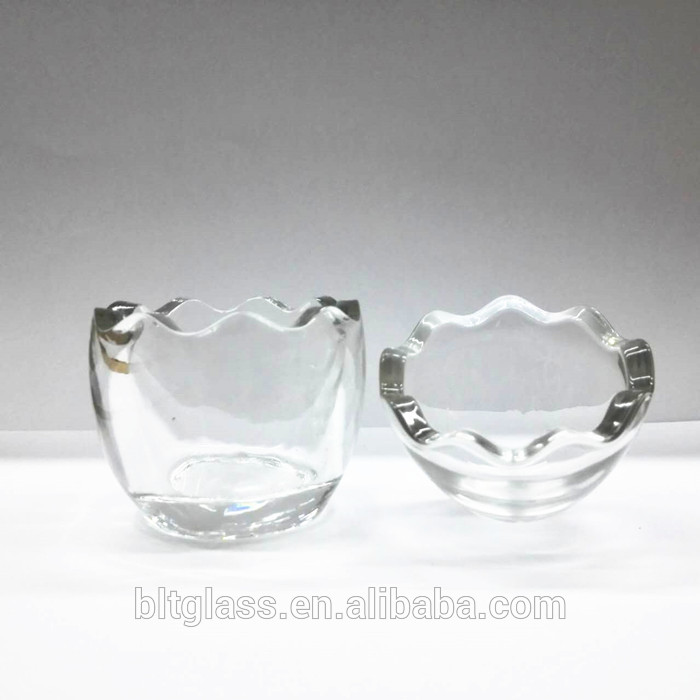2oz 60ml mini crystal egg shaped glass jar for pudding chocolate cake candy