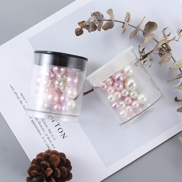 2oz 60ml round clear wide mouth plastic cream storage jar with lid