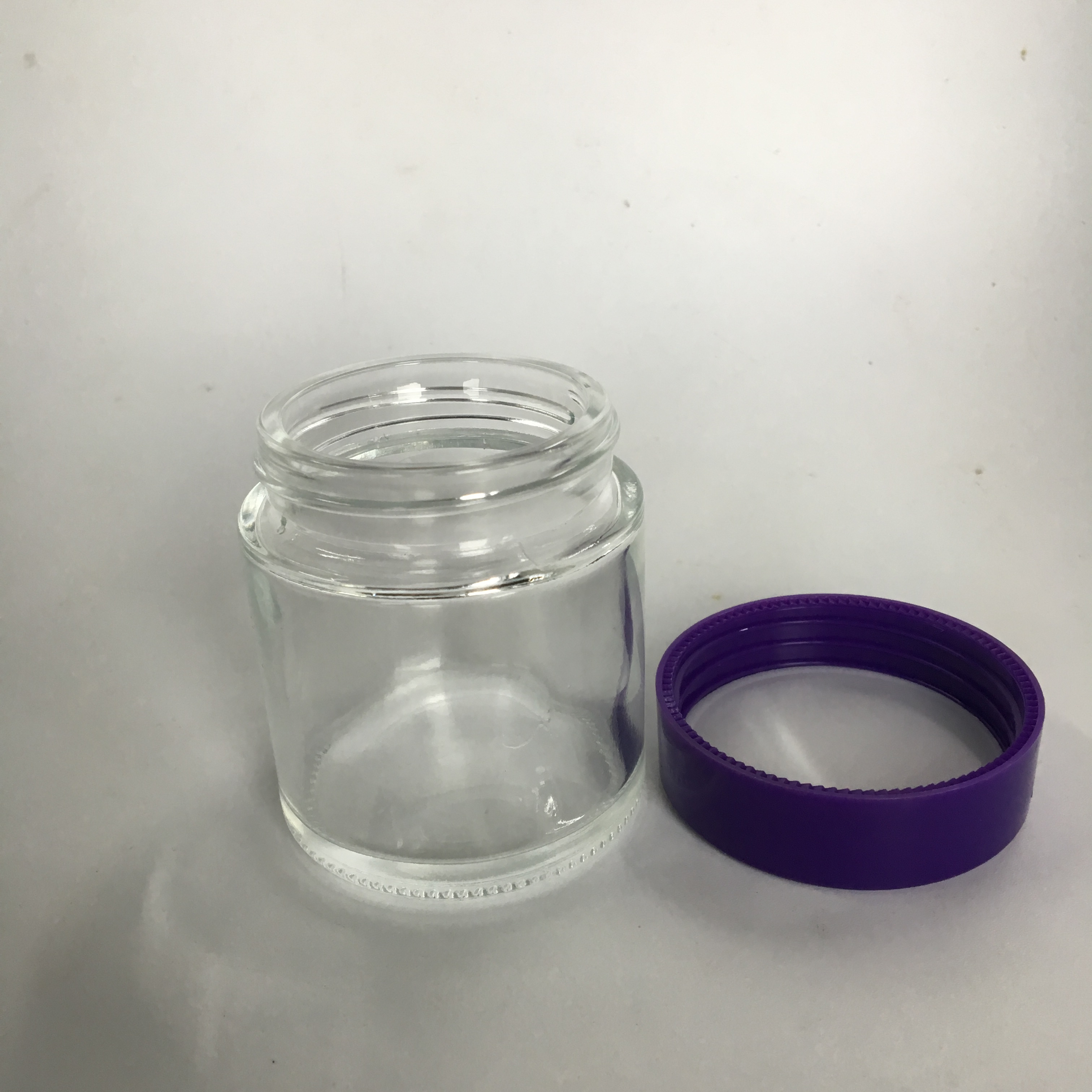 2oz 65ml Straight Side Flint Glass jar with PP Screw Lid