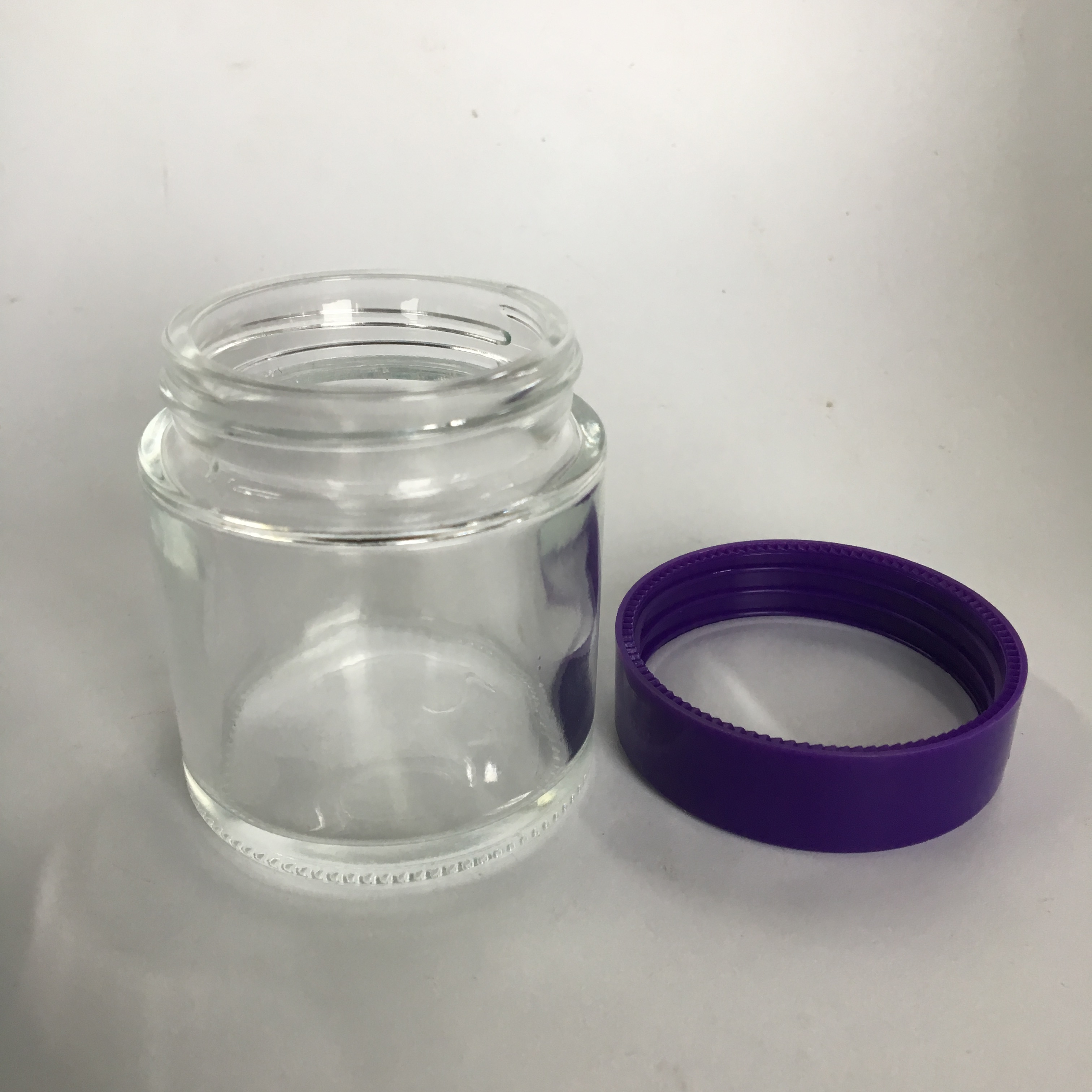 2oz 65ml Straight Side Flint Glass jar with PP Screw Lid