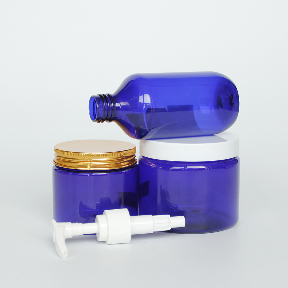 2oz 6oz 8oz Stackable Empty Transparent Plastic Cosmetic Jars 250g with Bamboo Lid or Aluminum cap