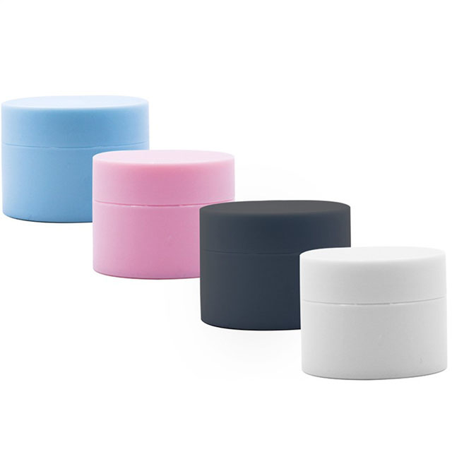 2oz 6oz 8oz Stackable Empty Transparent Plastic Cosmetic Jars 250g with Bamboo Lid or Aluminum cap