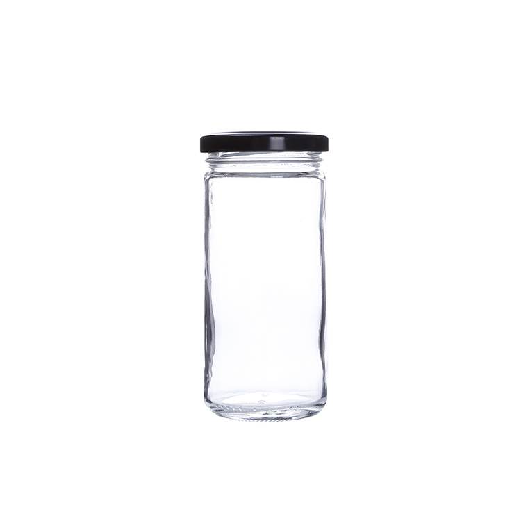 2oz 8oz 16oz 25oz Wide Mouth Straight Side Round Jar Glass Paragon Jar With Lid