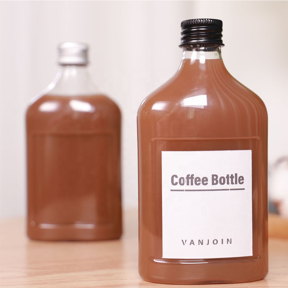 2oz 8oz CLear Plastic Round Bottle for Cold Brew Coffee Bottle