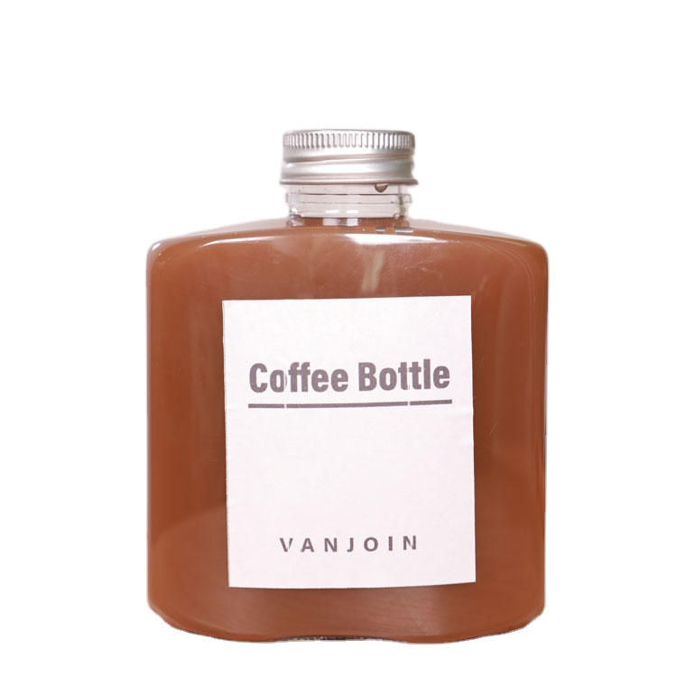 2oz 8oz CLear Plastic Round Bottle for Cold Brew Coffee Bottle