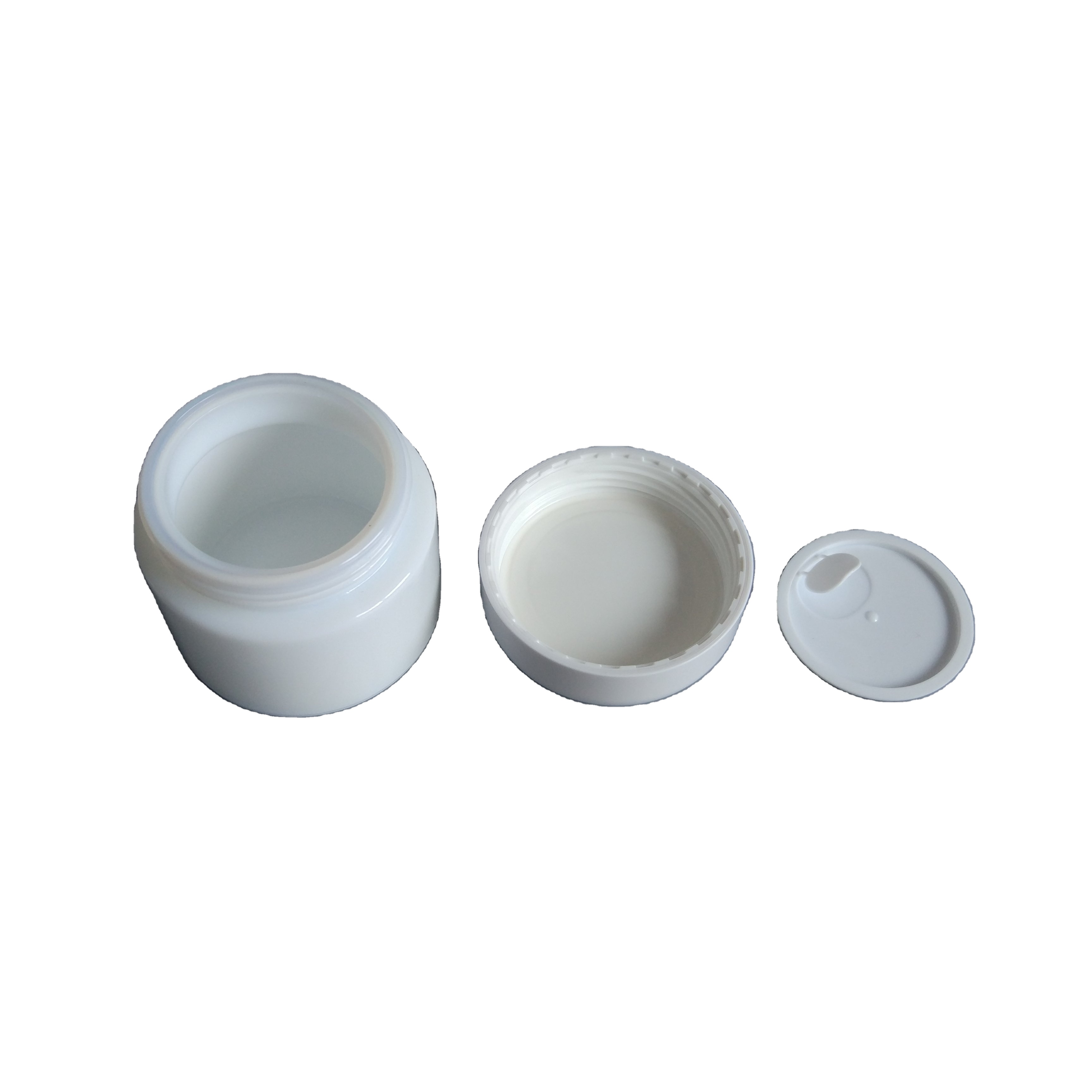 2oz Ceramic Porcelain Opal Cosmetic Jar With Dome Caps