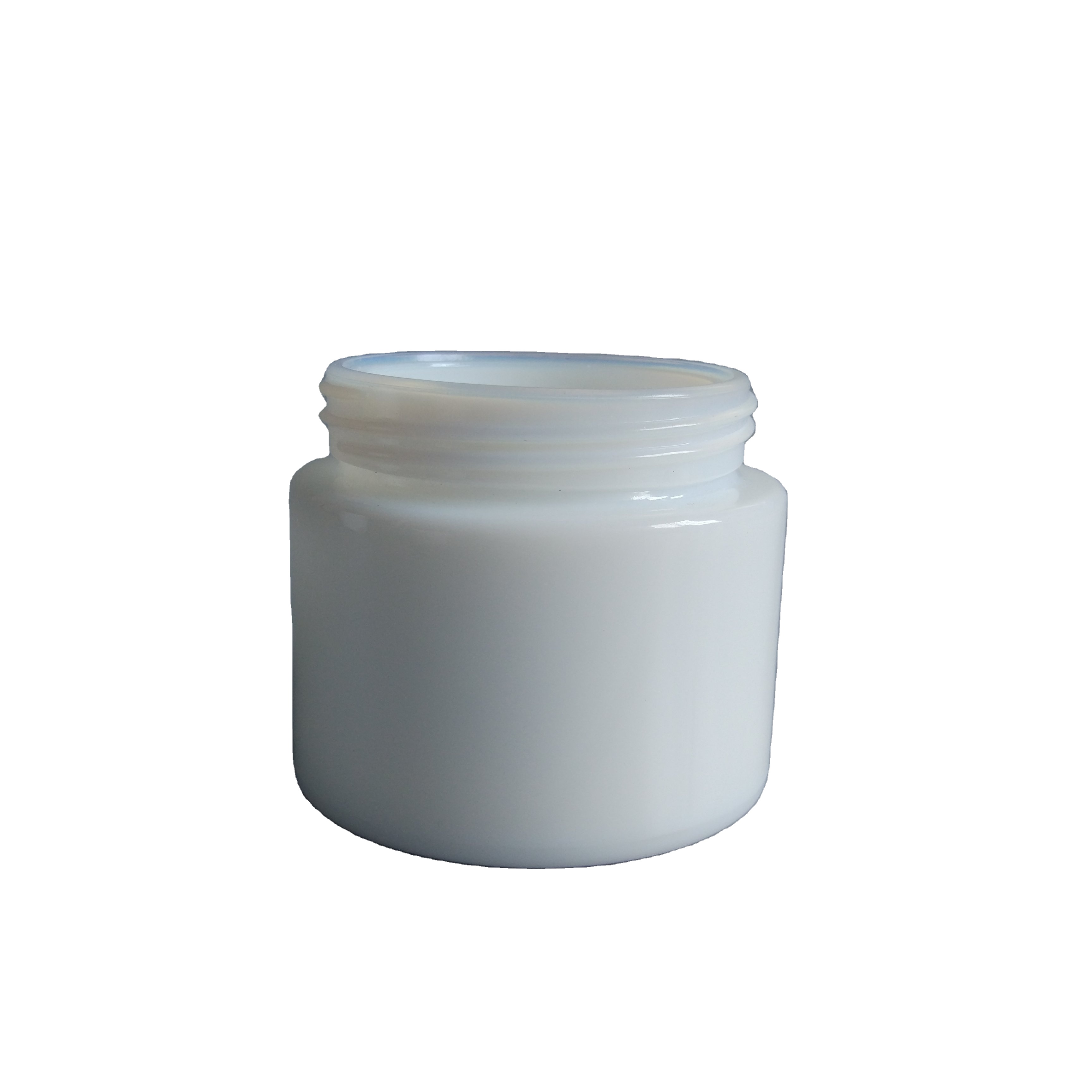 2oz Ceramic Porcelain Opal Cosmetic Jar With Dome Caps