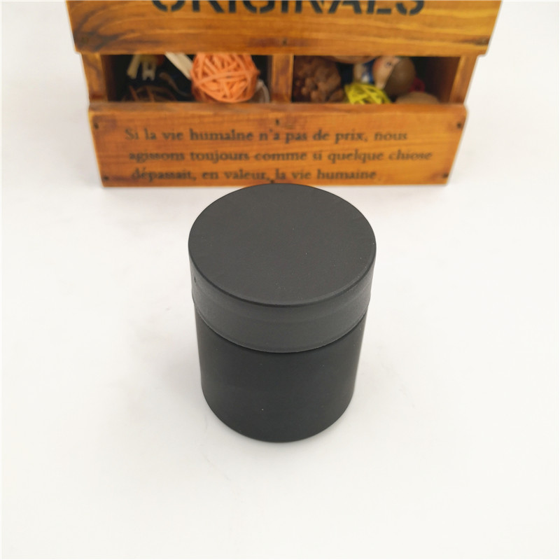 2oz Child proof Black Glass Jars With Air tight Matte black Child Resistant Lid