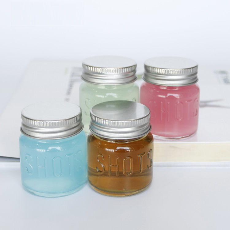 2oz Cocktails Glass Shot Jar Mini Mason Jar With Screw Cap For Juice Apple Cider Vinegar