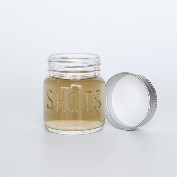 2oz Cocktails Glass Shot Jar Mini Mason Jar With Screw Cap For Juice Apple Cider Vinegar