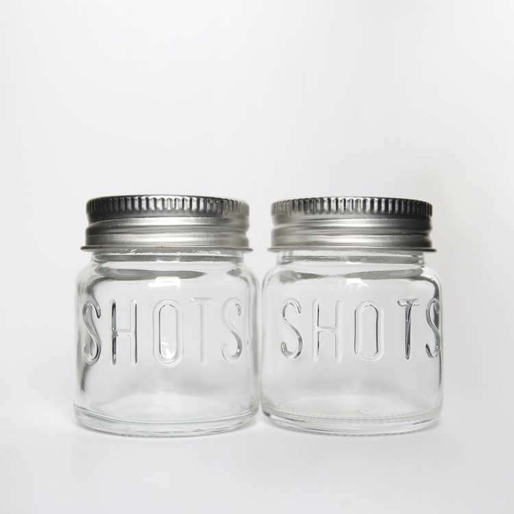2oz Cocktails Glass Shot Jar Mini Mason Jar With Screw Cap For Juice Apple Cider Vinegar