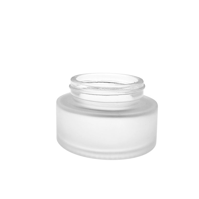 2oz Cosmetic Clear Glass Empty Cream Jar With Silver or gold Cap