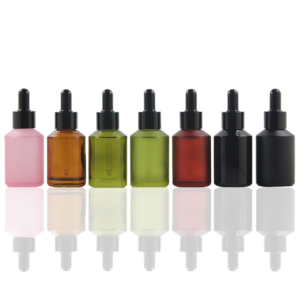 2oz Dropper Glass Bottle with Black Cap, 60ml Cosmetic Dropper Bottle Wholesale