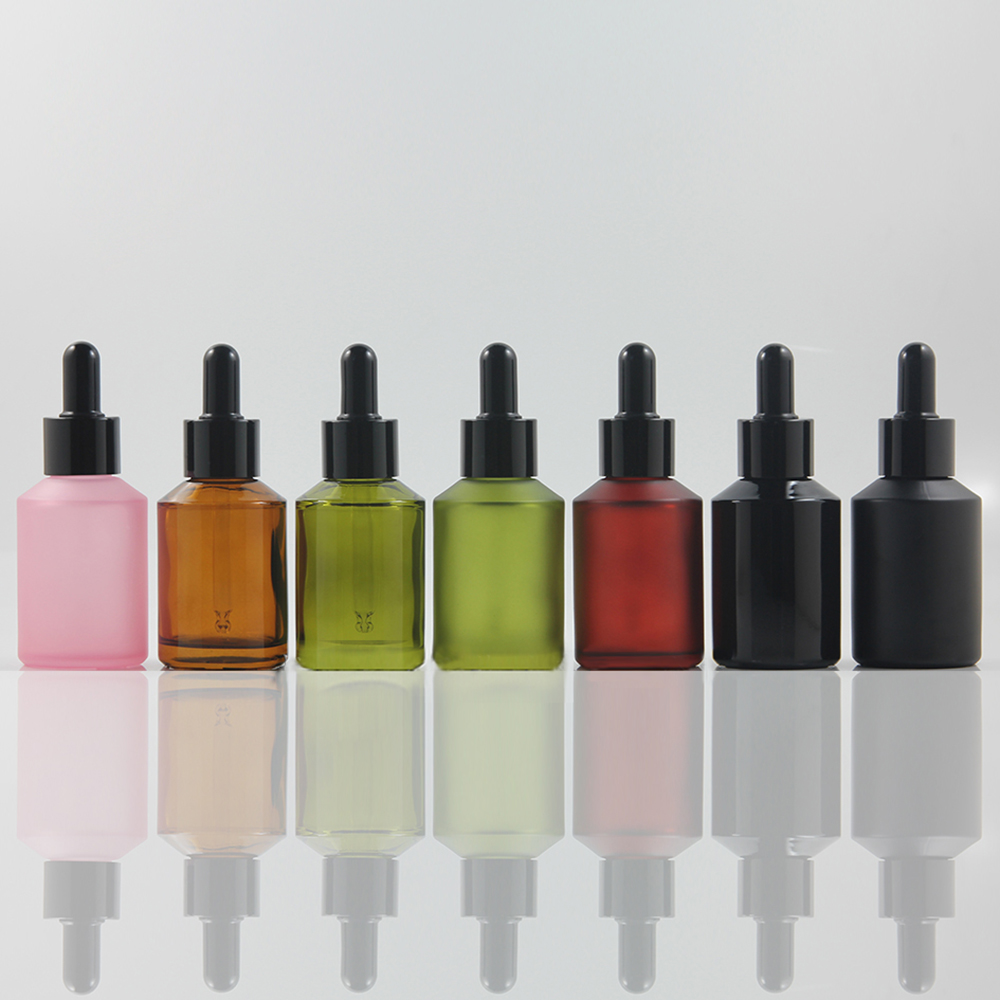 2oz Dropper Glass Bottle with Black Cap, 60ml Cosmetic Dropper Bottle Wholesale