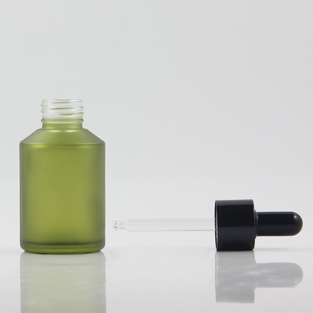 2oz Dropper Glass Bottle with Black Cap, 60ml Cosmetic Dropper Bottle Wholesale