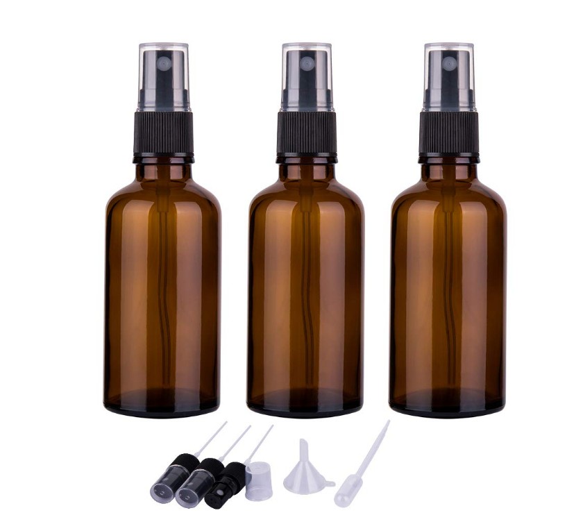 2oz Fine Mist Glass Spray Bottle Little Refillable Liquid Containers Spray Bottle for Watering Flowers Cleaning