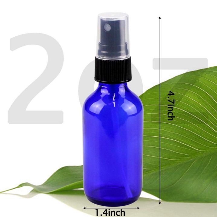 2oz Fine Mist Glass Spray Bottle Little Refillable Liquid Containers Spray Bottle for Watering Flowers Cleaning