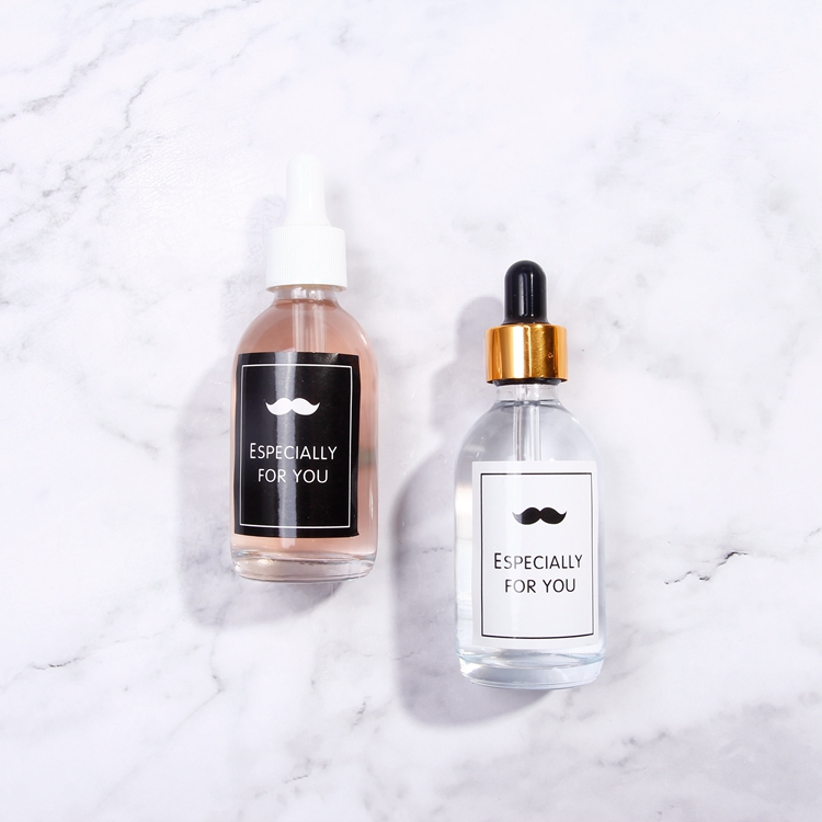 2oz Glass Bottles Cosmetic Containers and Packaging with Pipette Droppers