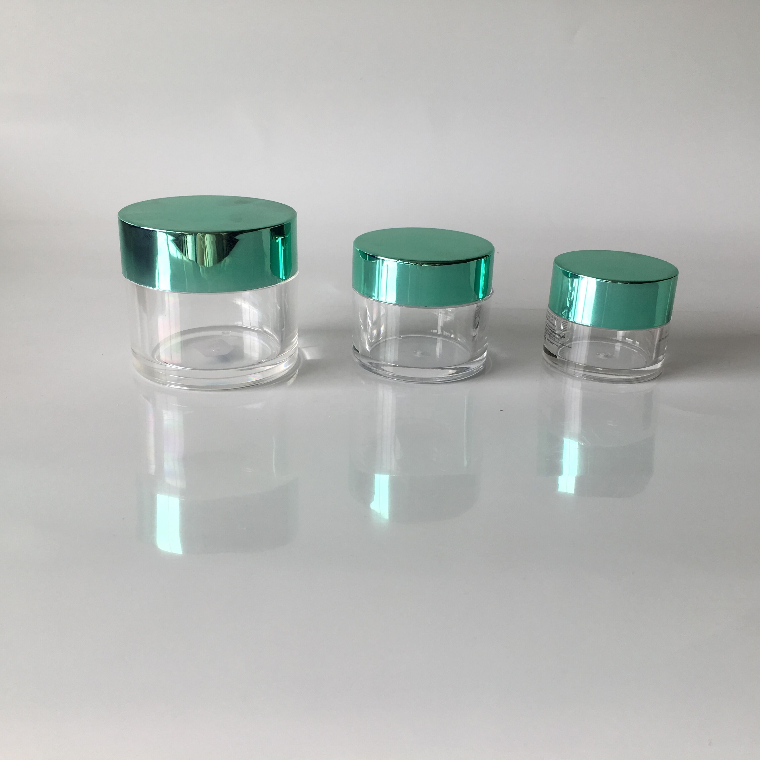 2oz Glitter acrylic jar silver cap acrylic dipping powder jar 0.5oz 1oz