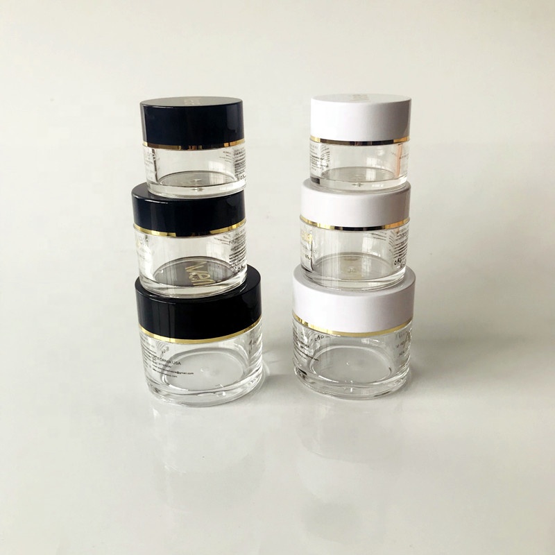 2oz Glitter acrylic jar silver cap acrylic dipping powder jar 0.5oz 1oz
