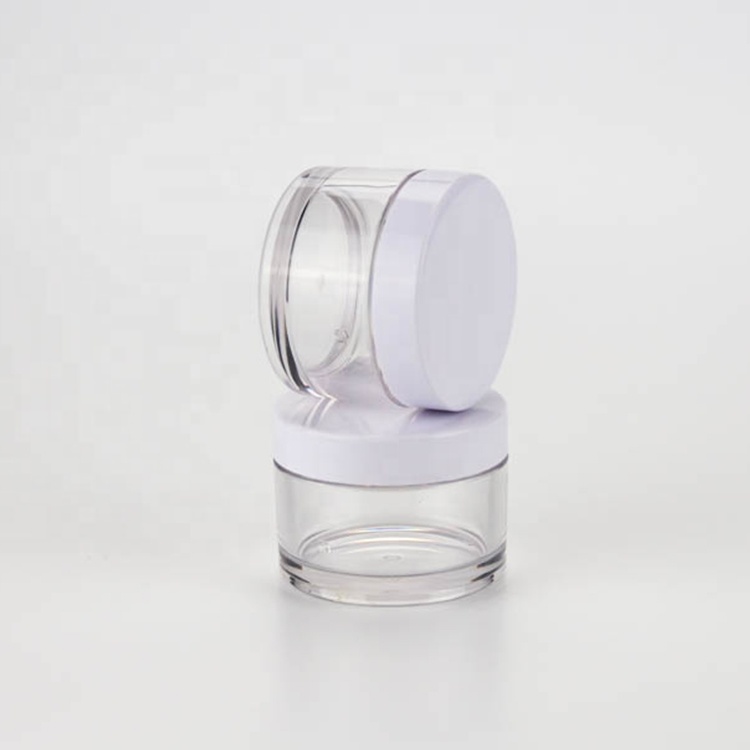 2oz PETG recycled plastic cosmetic scrub lip blam jar for nail dip powder and eyeshadow