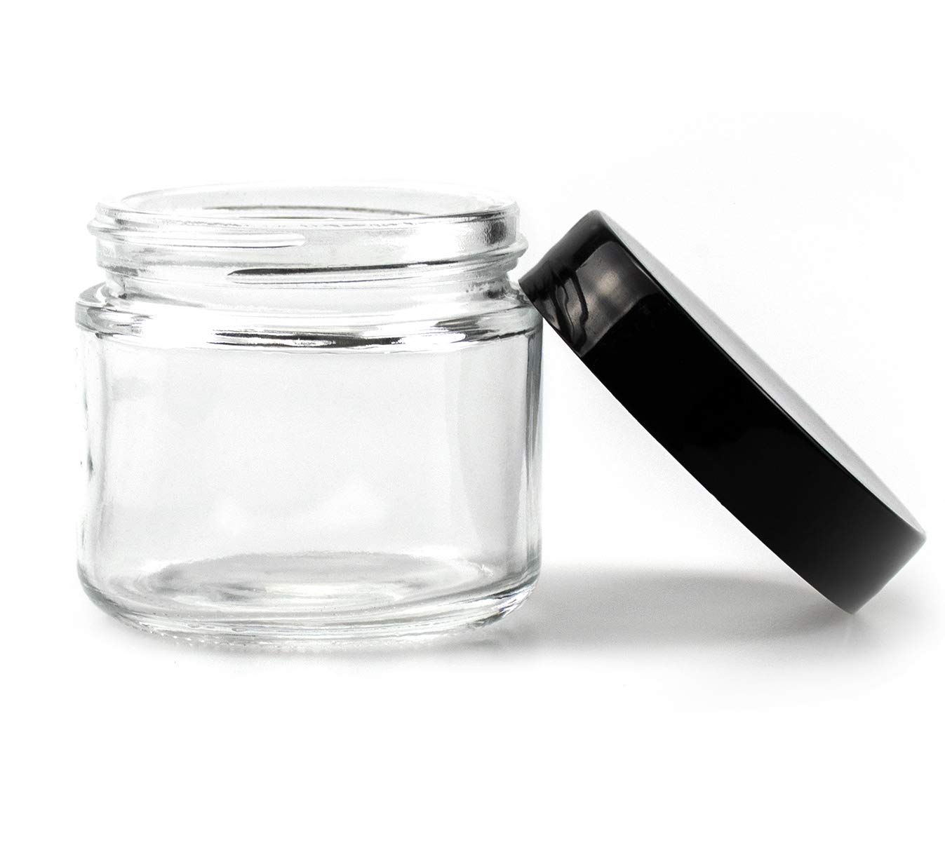 2oz Transparent Straight Side Glass Jar 55ml for Cream