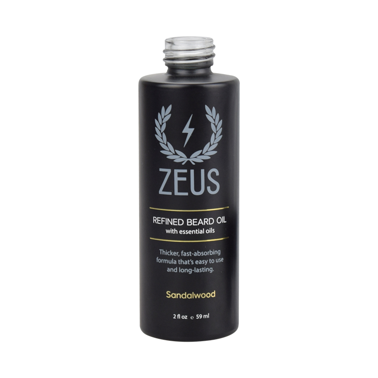 2oz beard oil mat black glass bottle men skin care glass cosmetic bottle lotion pump glass serum bottle