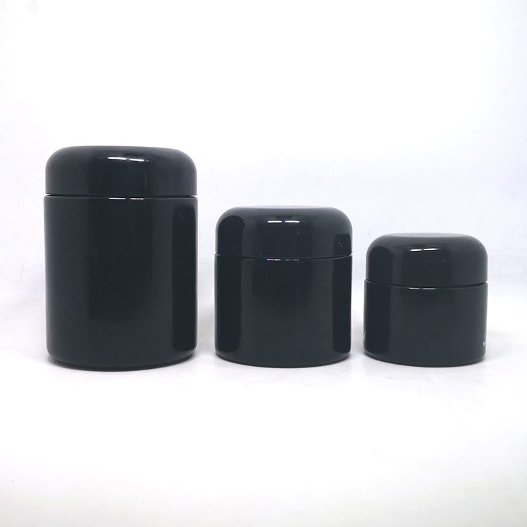 2oz cbd hemp cream container cosmetic ultraviolet uv black violet jar