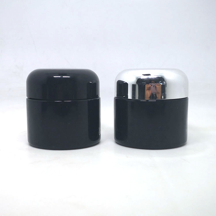 2oz cbd hemp cream container cosmetic ultraviolet uv black violet jar