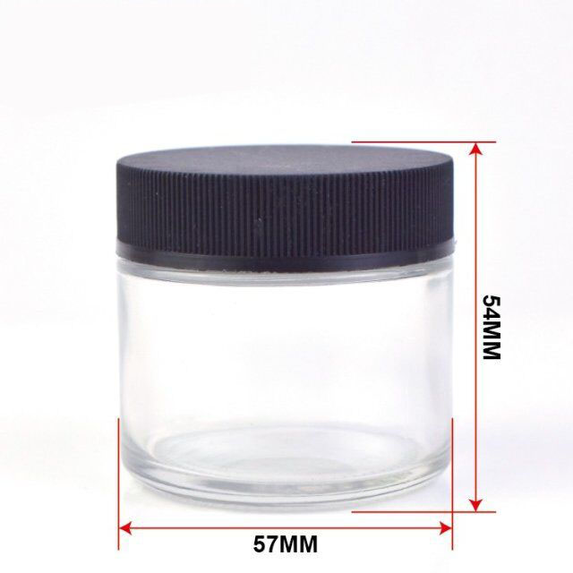 2oz child proof glass jars with child resistant lid for hemp packaging