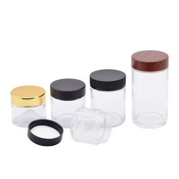 2oz child proof glass jars with child resistant lid for hemp packaging