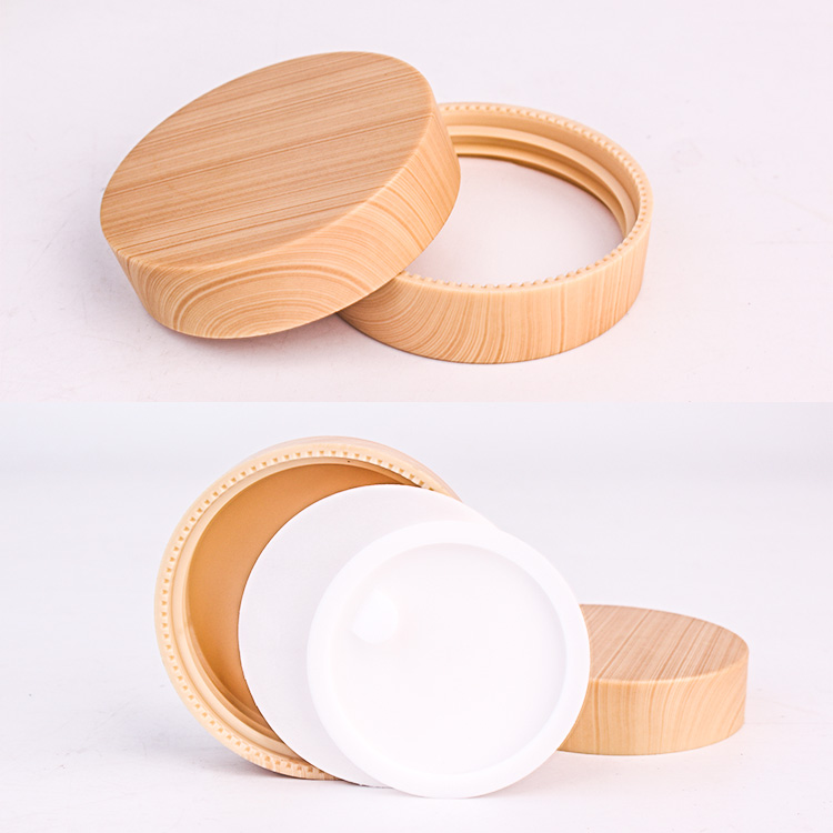 2oz cosmetic packaging frosted green glass face cream jar with plastic cap