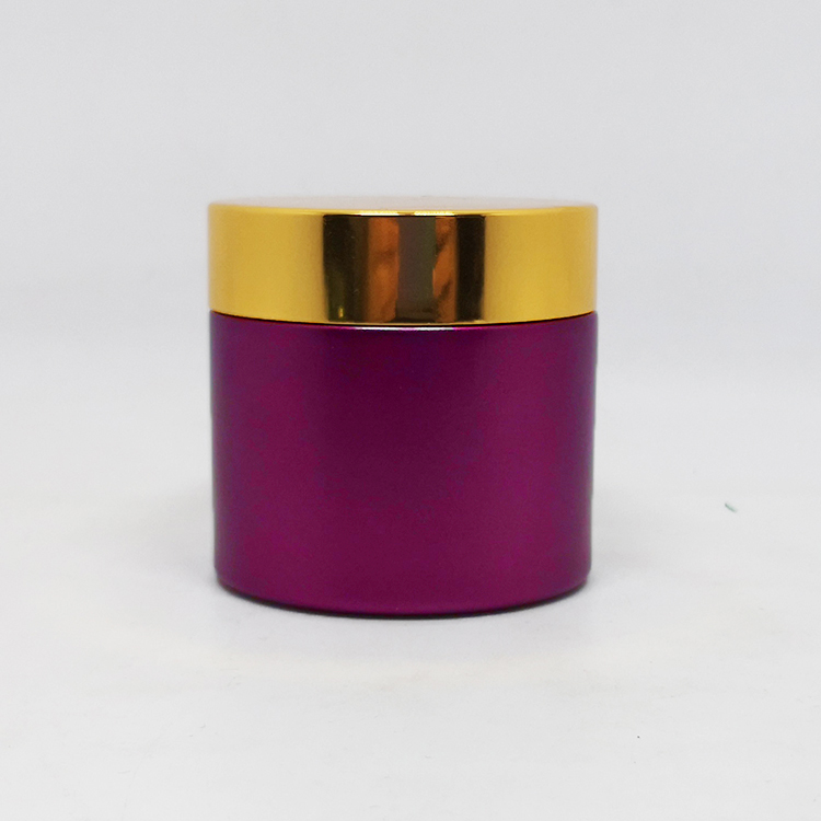 2oz empty cylinder skin care packaging 60ml glass lip balm cream scrub jar with lids