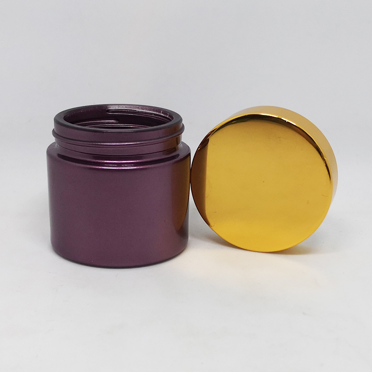 2oz empty cylinder skin care packaging 60ml glass lip balm cream scrub jar with lids