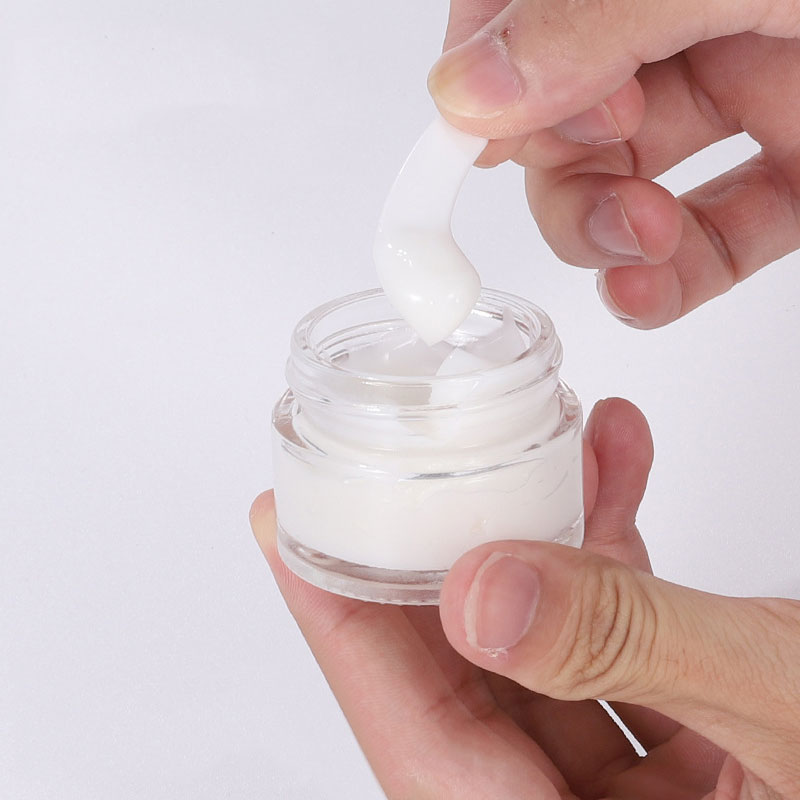 2oz face eye cream cosmetic packaging glass jar with rose gold lid