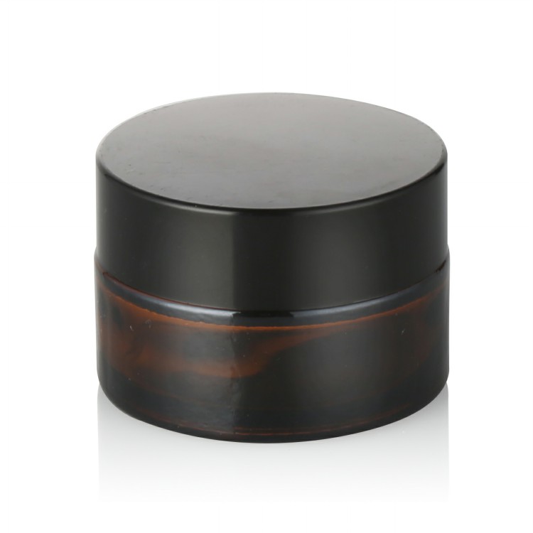 2oz jar cosmetic packaging 20ml 30ml 50ml amber glass jar for skin care cream